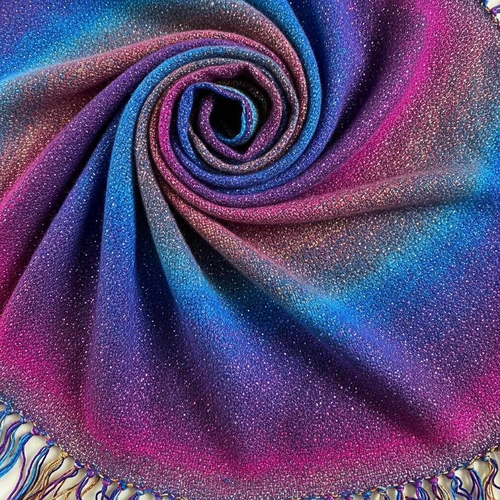 Nebula Scarf - A handwoven scarf with vibrant cosmic colors